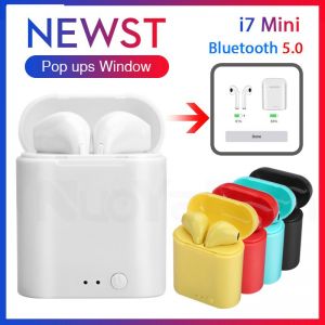Termostat Bluetooth Earphones I7 - Mini TWS Pop-ups Wireless Bluetooth 5.0 Earphone Double Earbuds With Charging Box Mic sports for xiaomi huawei Phone PK i7s